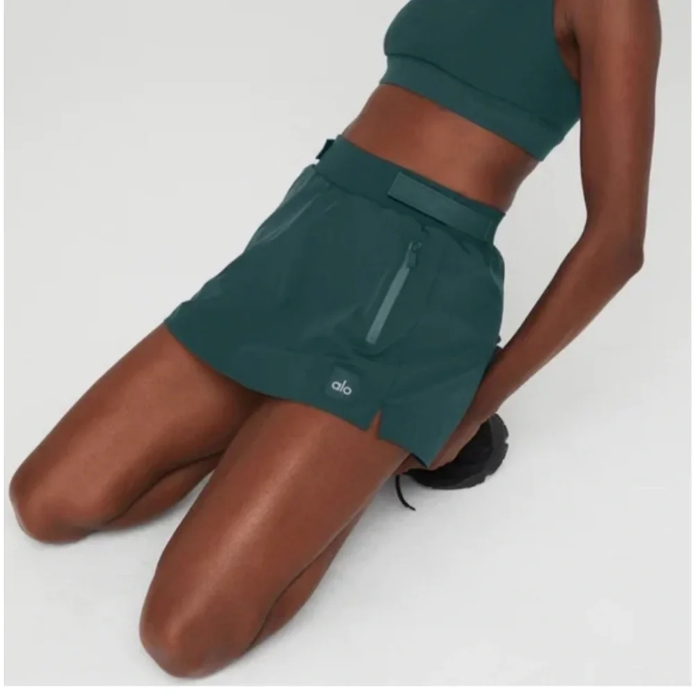 ALO Yoga Women's Deep Teal Athletic Shorts